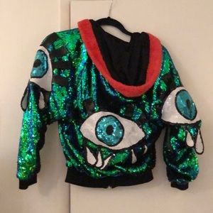 Magical eye sequin jacket